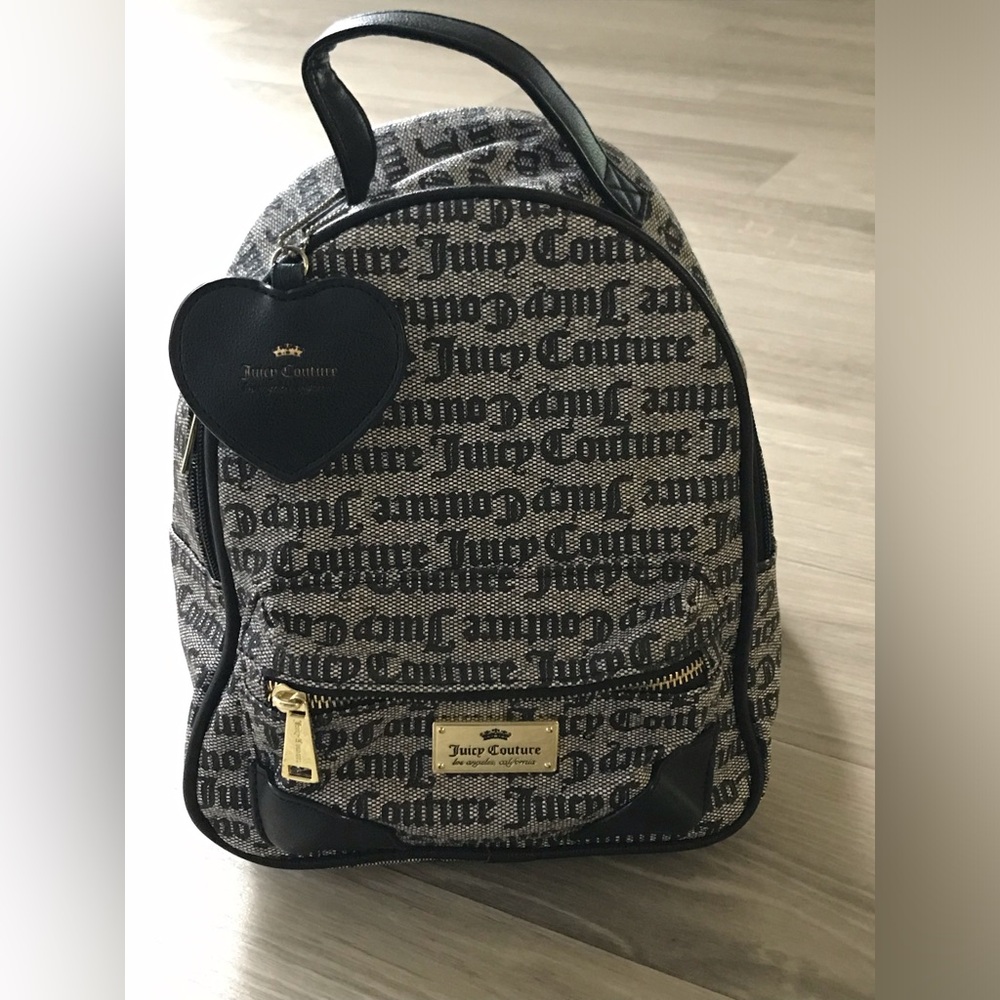 OFFERS WELCOMED Juicy Couture Mini Black and White Logo Backpack GUC